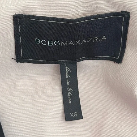 BCBGMaxAzria Pink Hooded Puffer Black Details Winter Coat Jacket XS - Picture 15 of 16